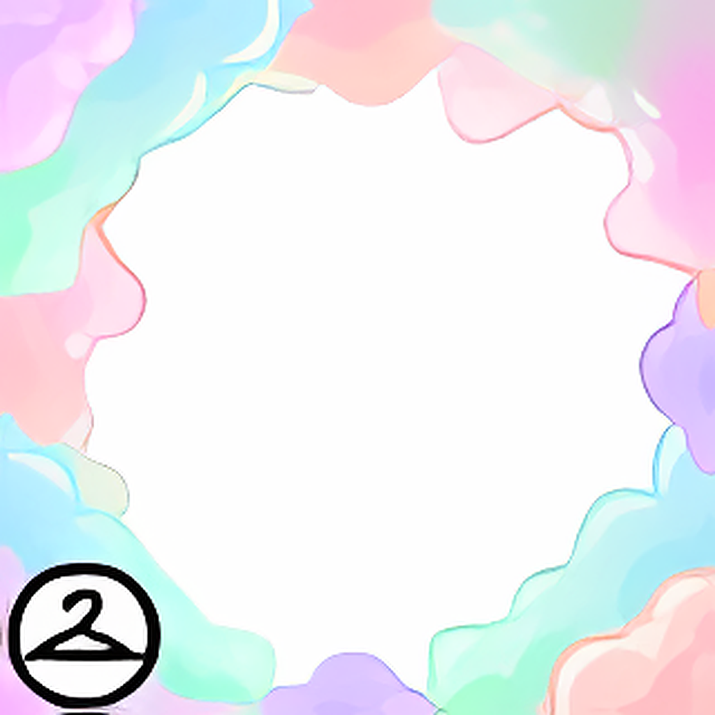Pastel Rainbow Clouds Frame