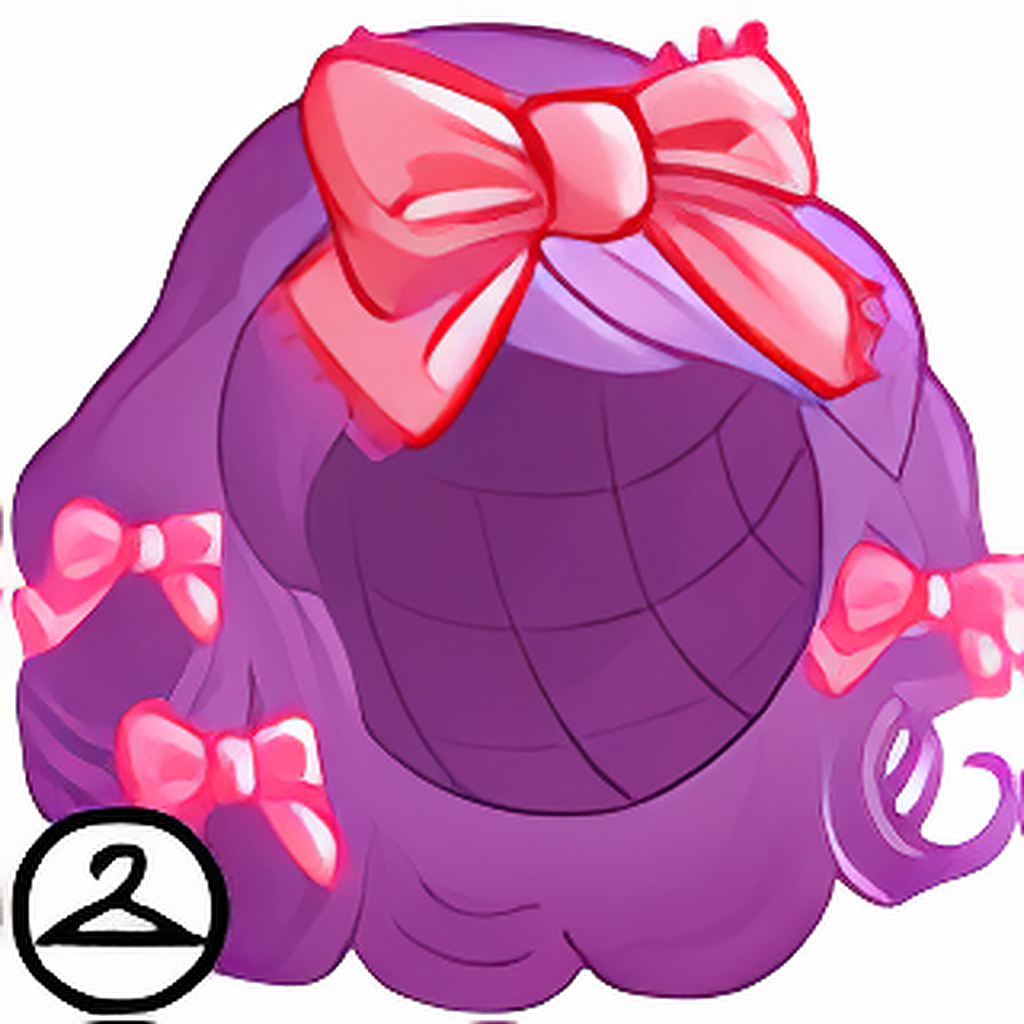 Pretty Pink Bow Wig