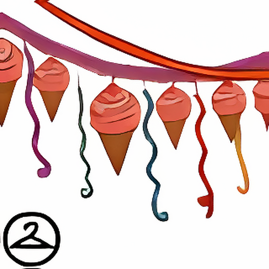 Fancy Ice Cream Cone Garland
