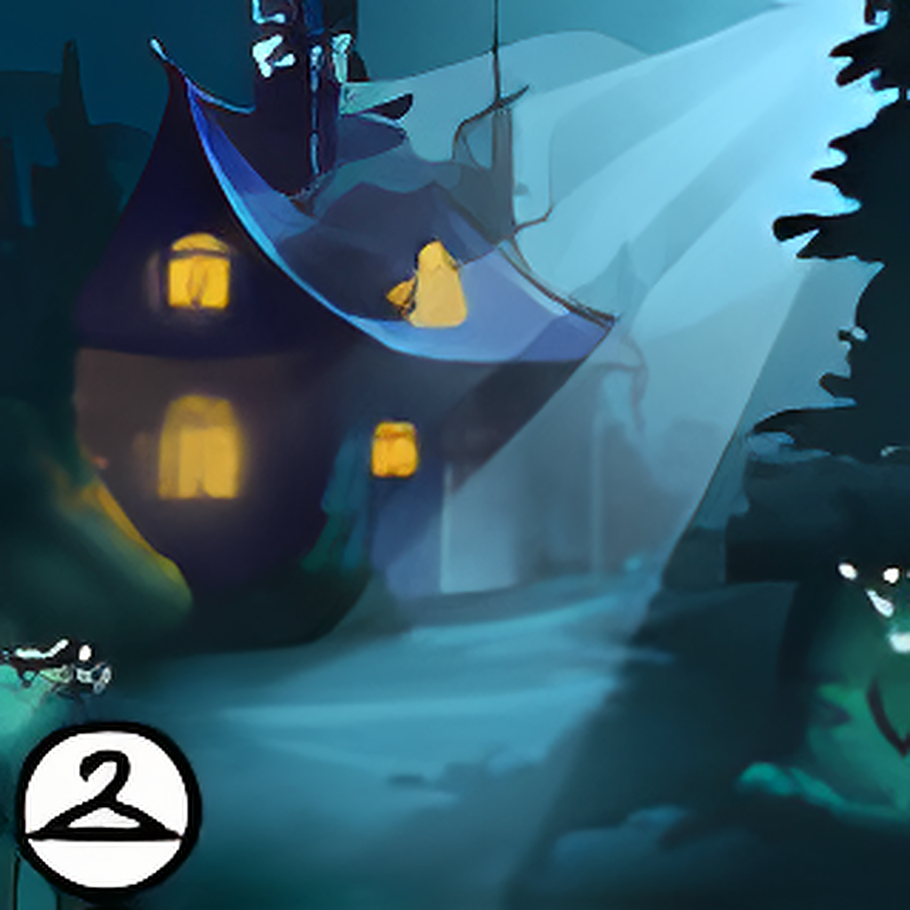 Eerie Cottage in The Woods Background
