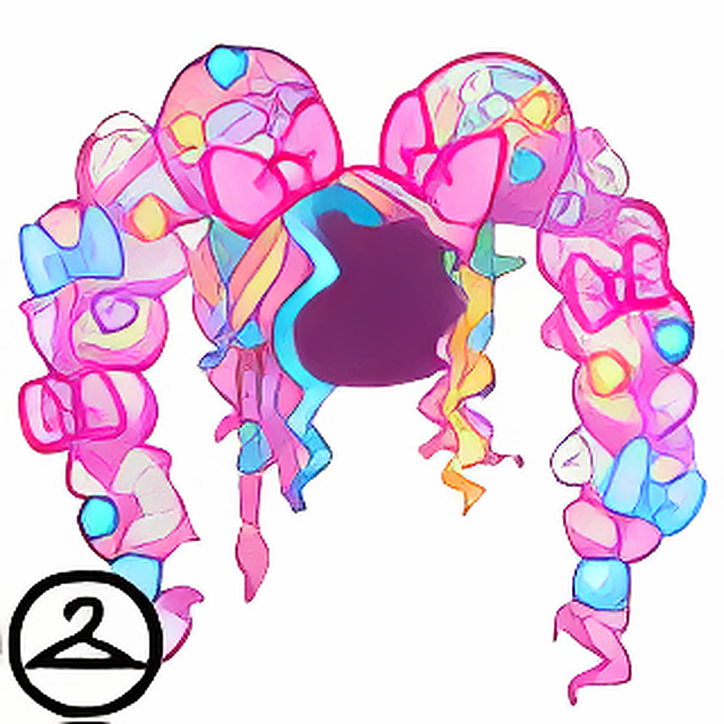 Kawaii Rainbow Pastel Pigtails Wig