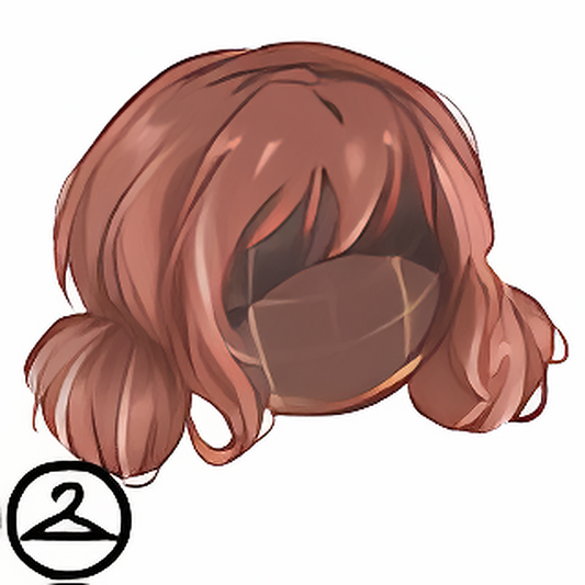 Messy Red Buns Wig