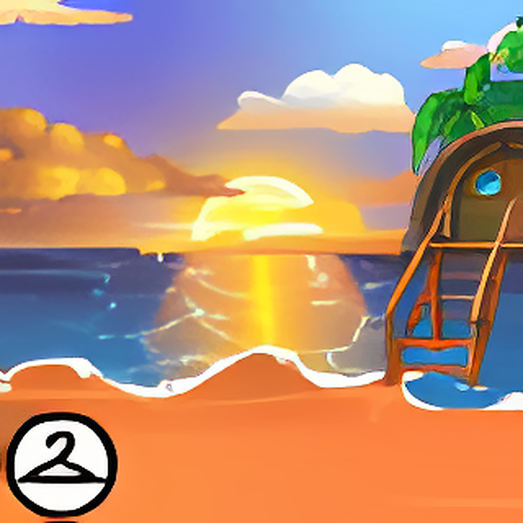Sunset Beach Hang Background