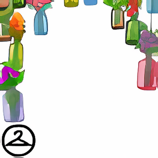 Colourful Glass Bottle Garland