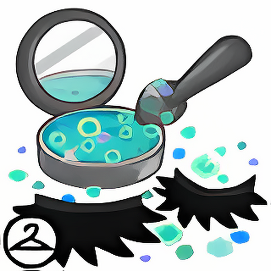 Dyeworks Blue: Sparkly Closed Eyes Makeup
