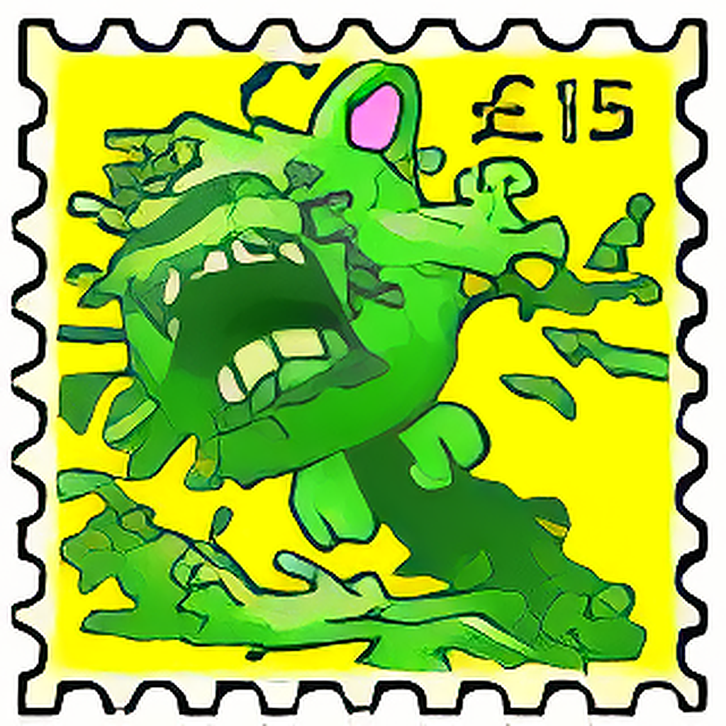Misprint Meuka Stamp