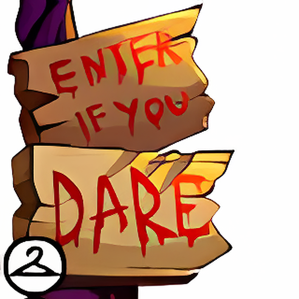 Enter If You Dare Sign