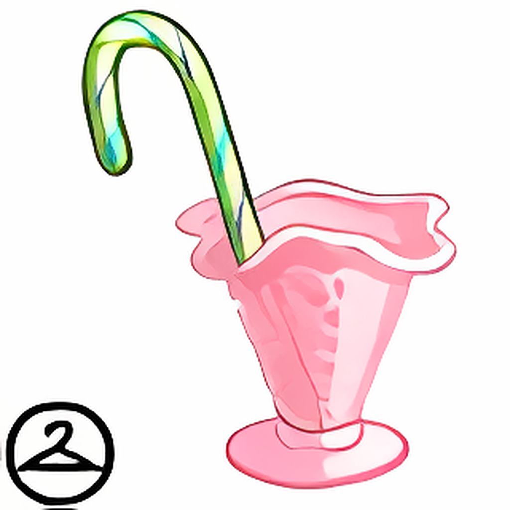Dyeworks Green: Handheld Pastel Candy Cane