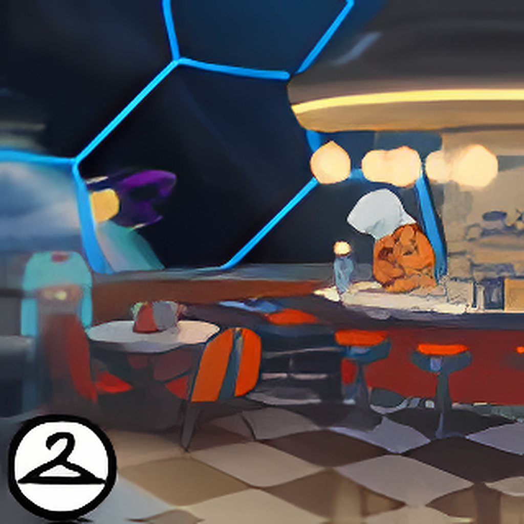 Inside Cafe Kreludor Collectible Background
