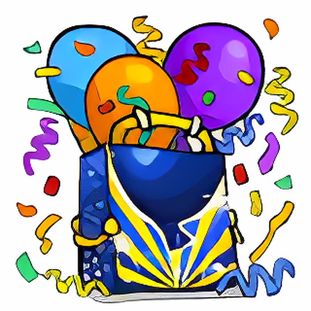 Blue Festive Balloons Goodie Bag