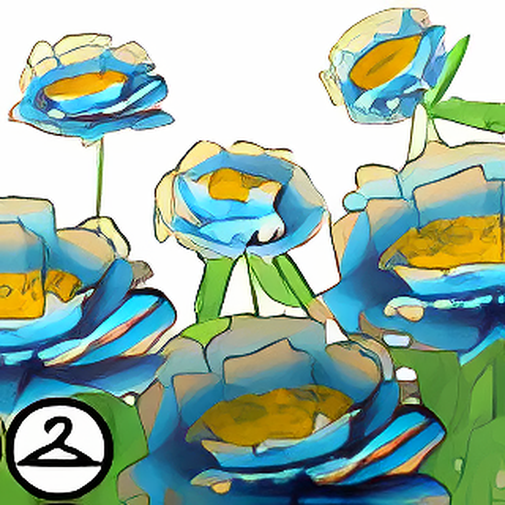 Stormy Ombre Flower Foreground
