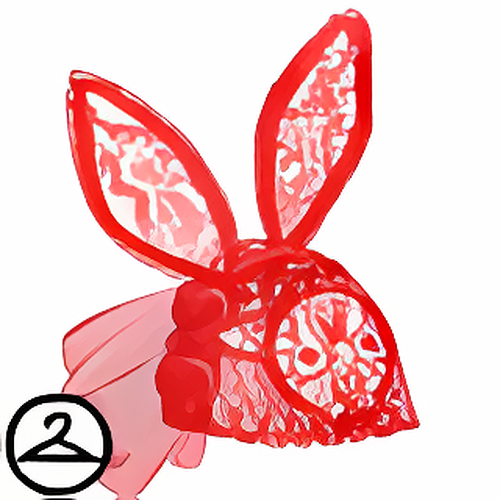 Dyeworks Red: Gothic Snowbunny Ears Headband