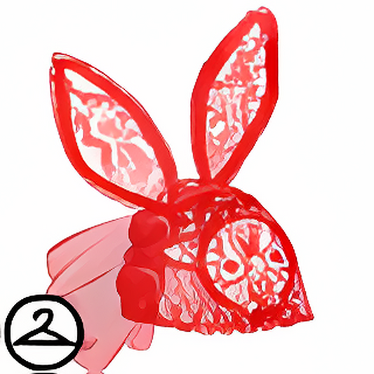Dyeworks Red: Gothic Snowbunny Ears Headband
