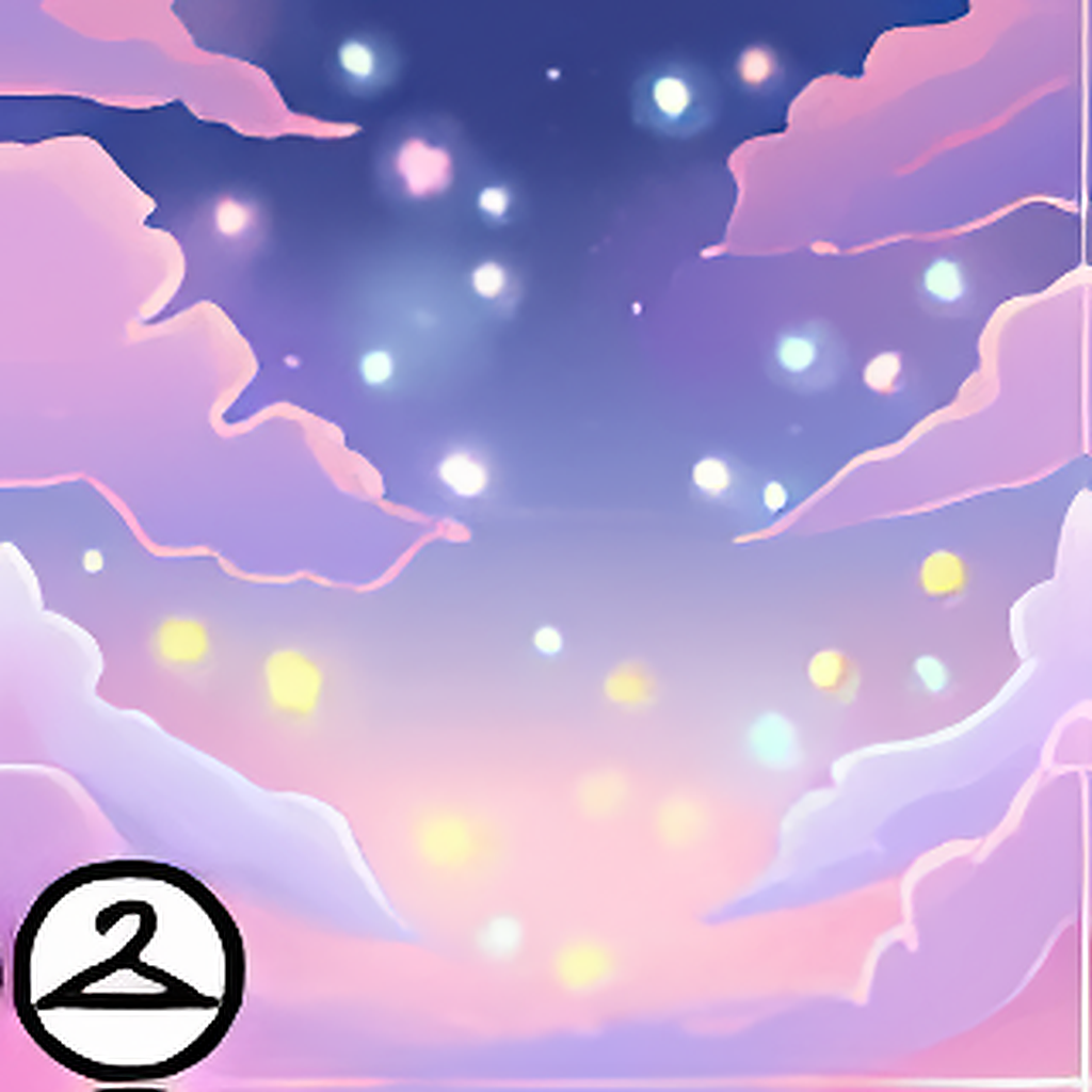 Sky Full of Cotton Candy Clouds Background