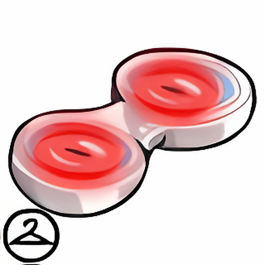 Dyeworks Red: Mutant Blue Glowing Contacts