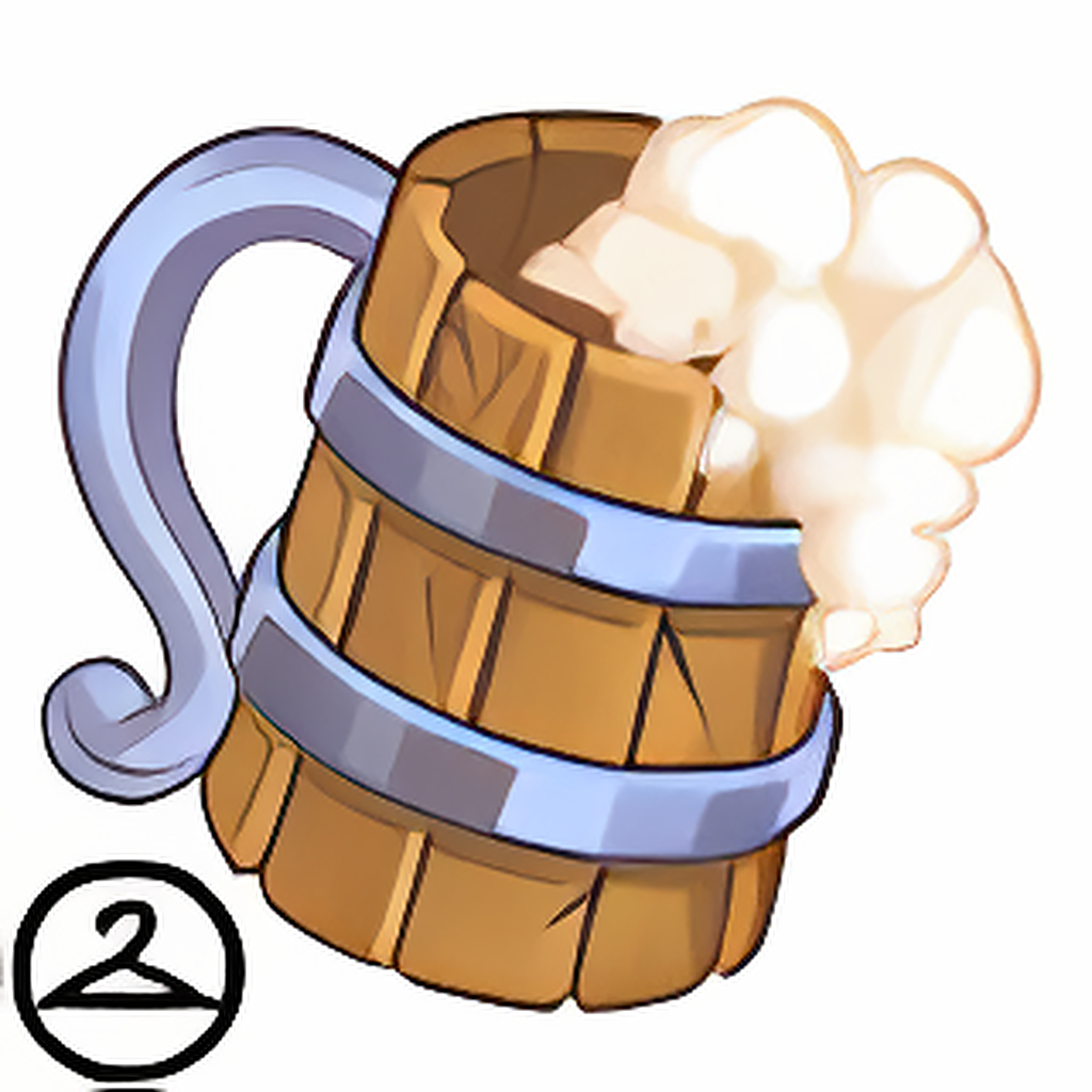 Frothy Wooden Mug Handheld