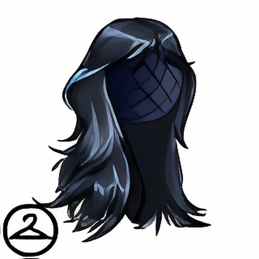 Dyeworks Black: Long Charming Grey Wig