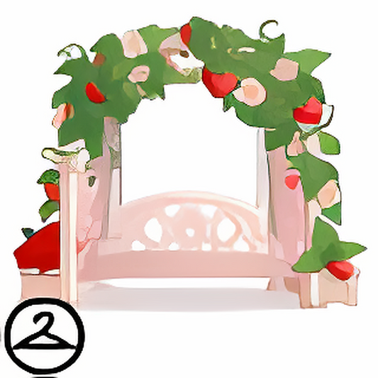 Strawberry Trellis Bench