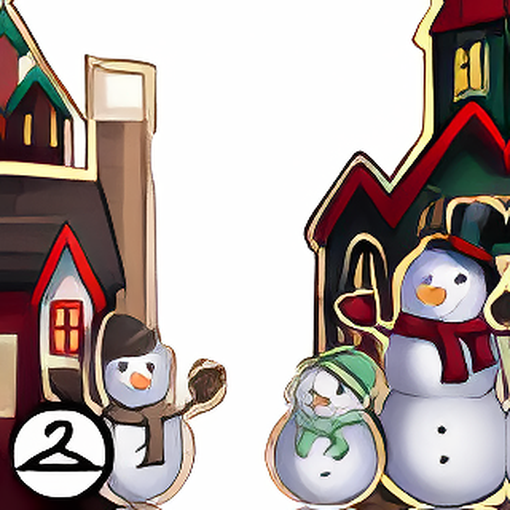 Pop Up Snowman Village