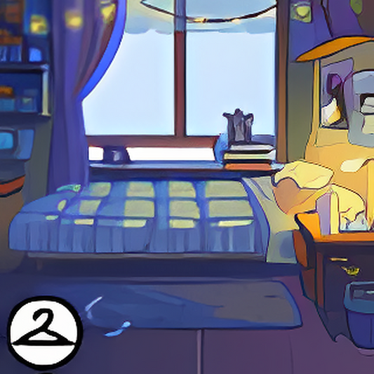 Nighttime Bedroom Background Item