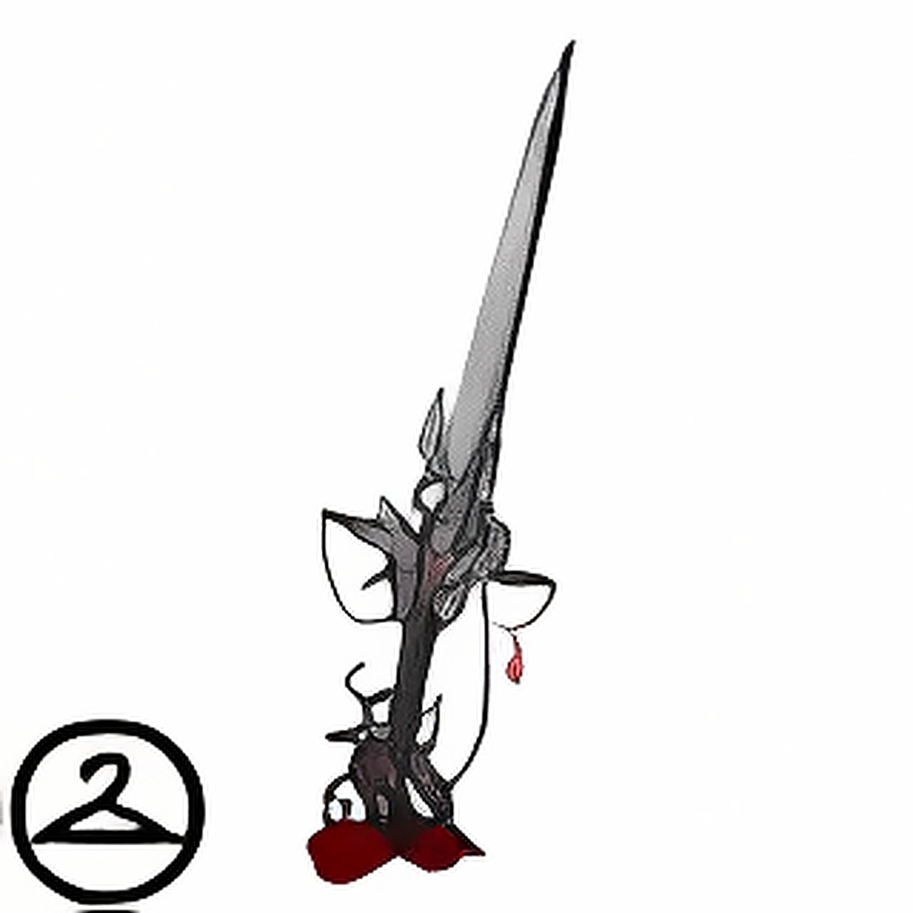 Decorative Black Sword Handheld