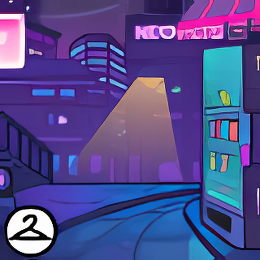 Neon City Streets Background