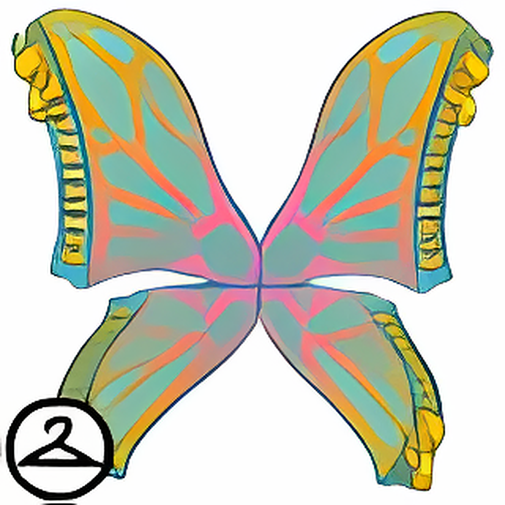 Glittery Zipper Wings