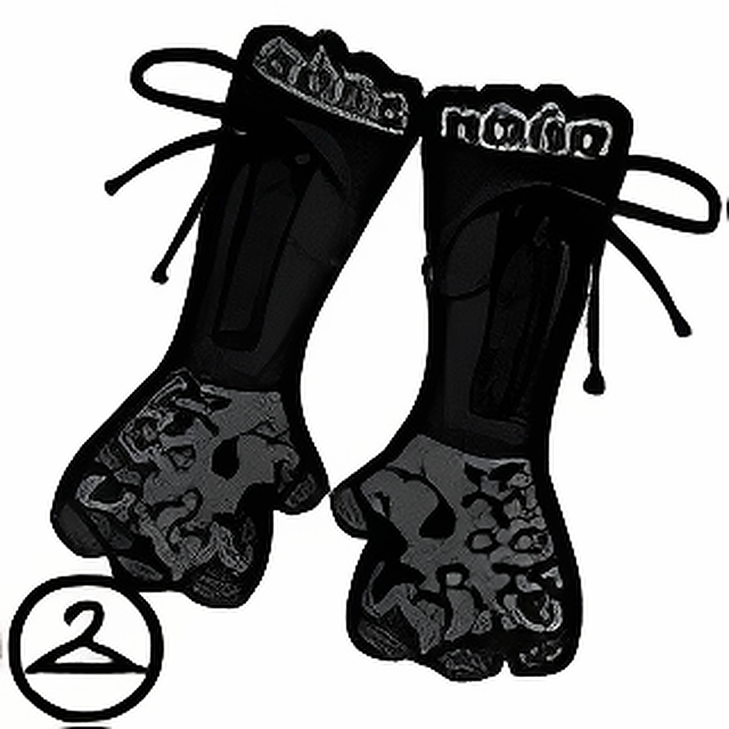 Black Lace-Up Gloves