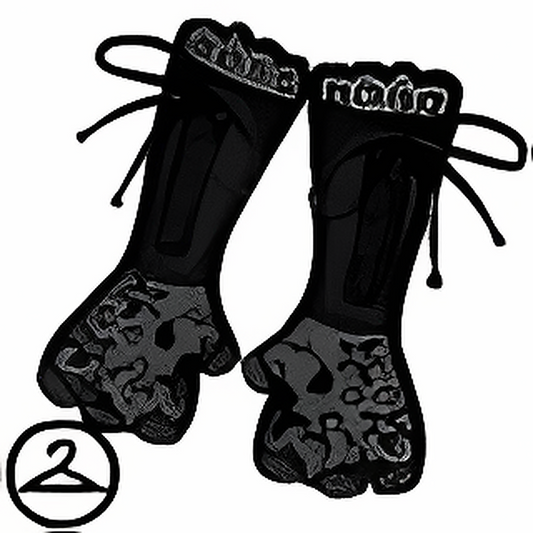 Black Lace-Up Gloves