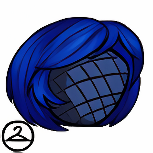 Short Blue Bobbed Wig