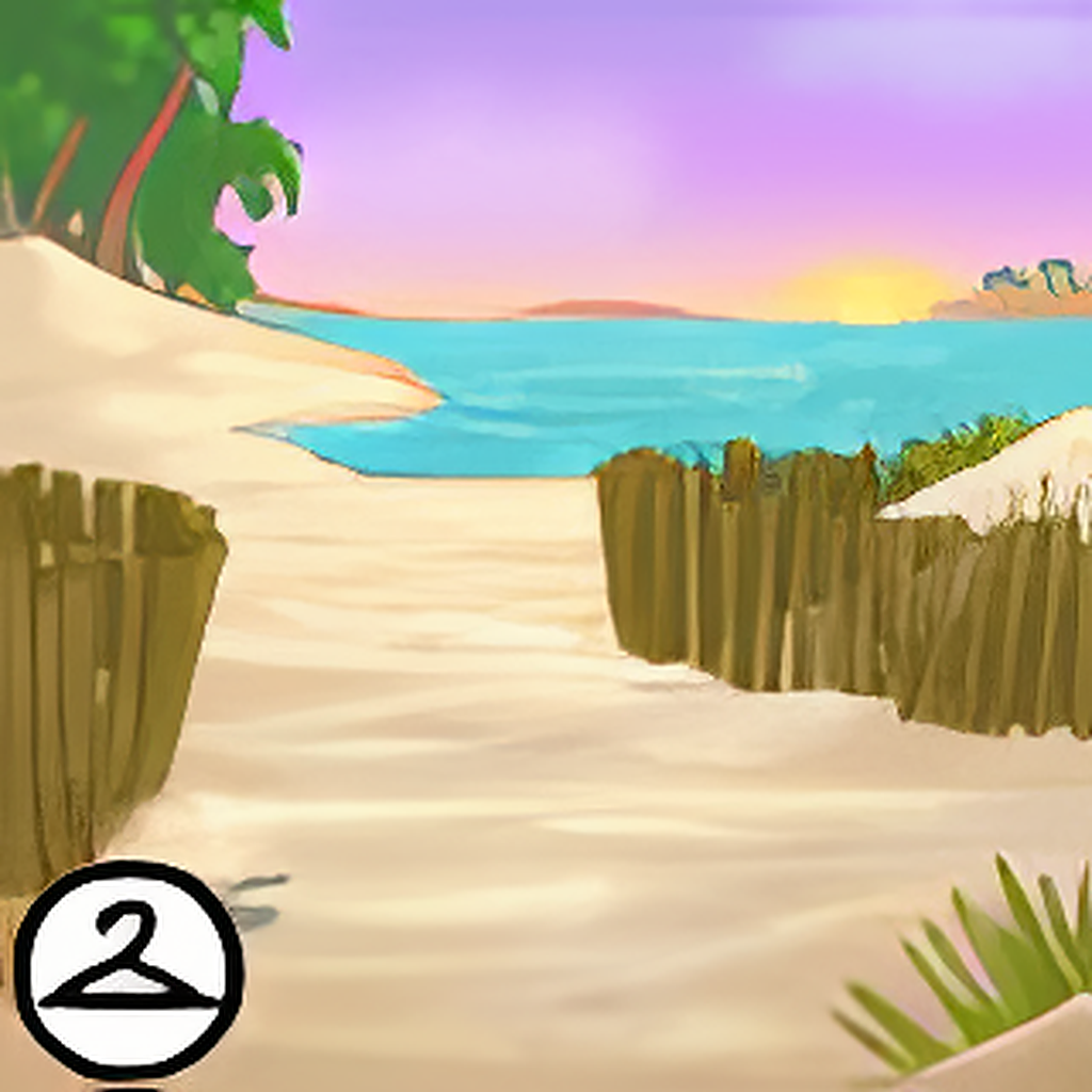 Quiet Beach Path Background