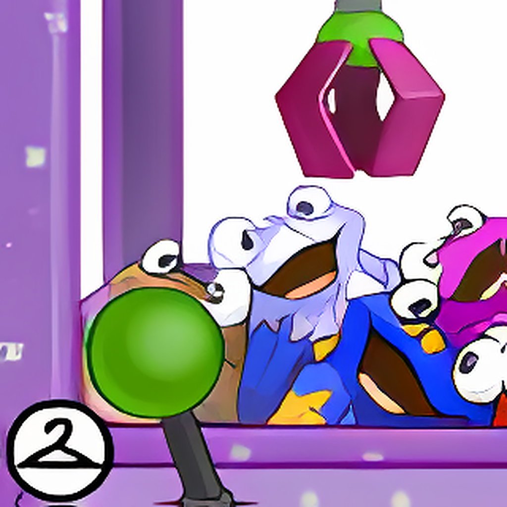 Inside A Quiggle Claw Machine Background Item