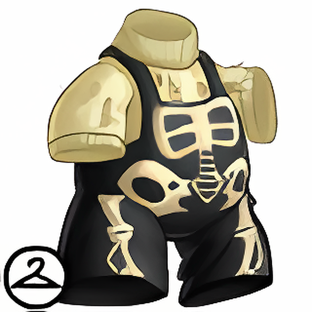 MME28-S2b: Spooky Skeleton Overalls Outfit