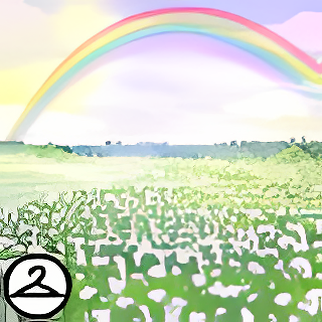 Dyeworks White: Rainbow Field Background