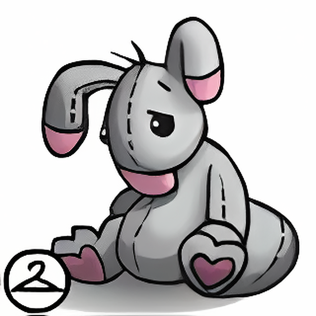 Grey Blumaroo Plushie Handheld
