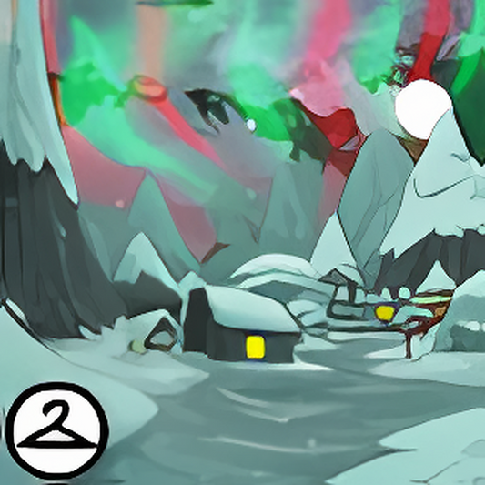 Wonderous Terror Mountain Lights Background