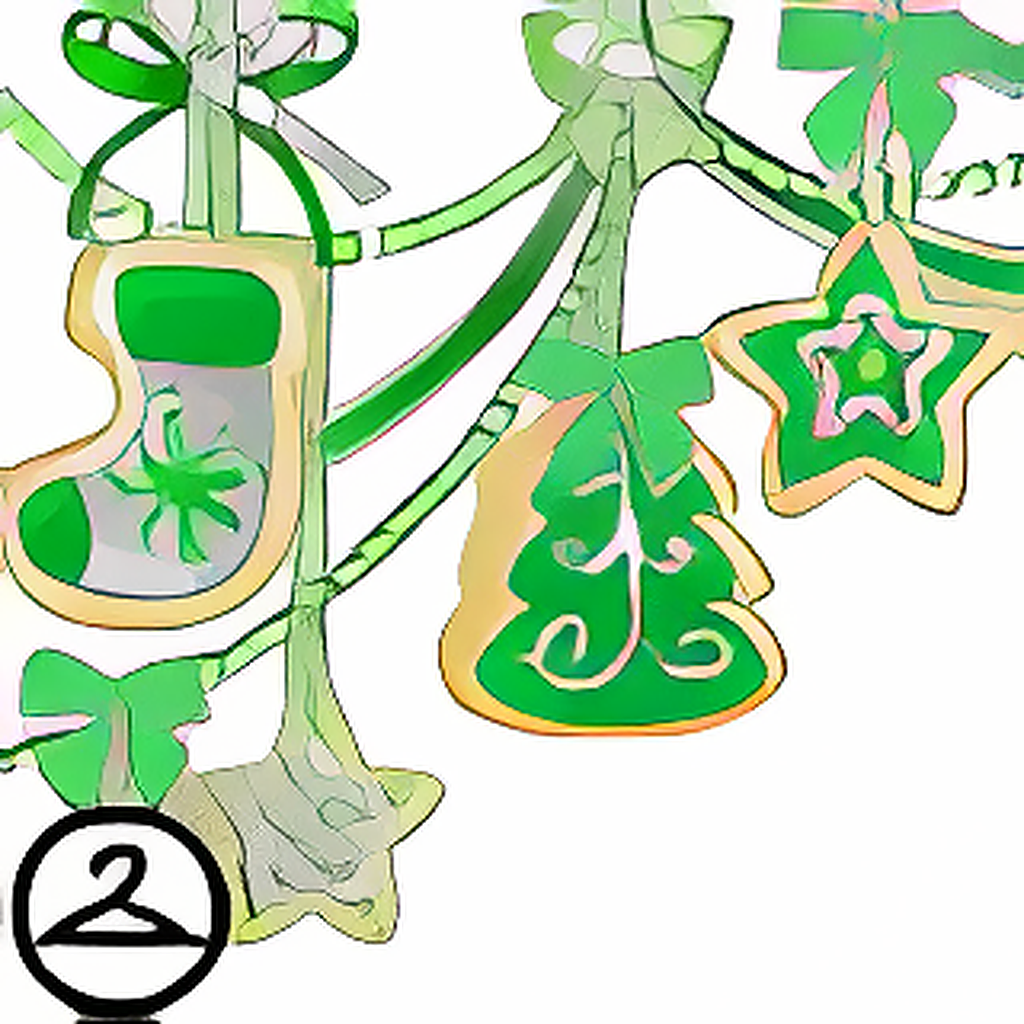 Dyeworks Green: Sugar Icing Holiday Cookies Garland