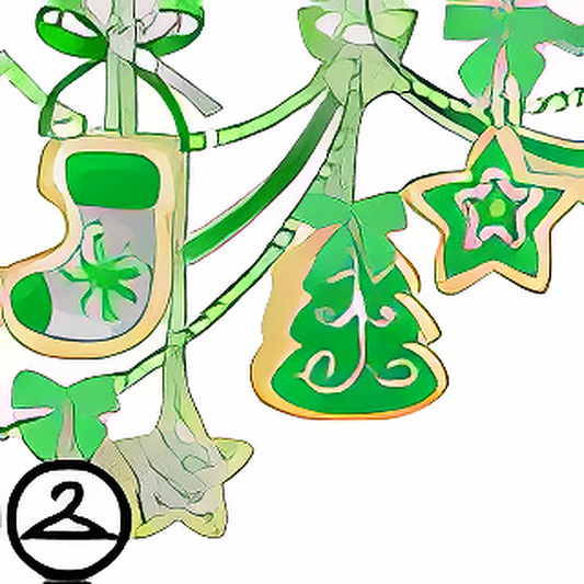 Dyeworks Green: Sugar Icing Holiday Cookies Garland