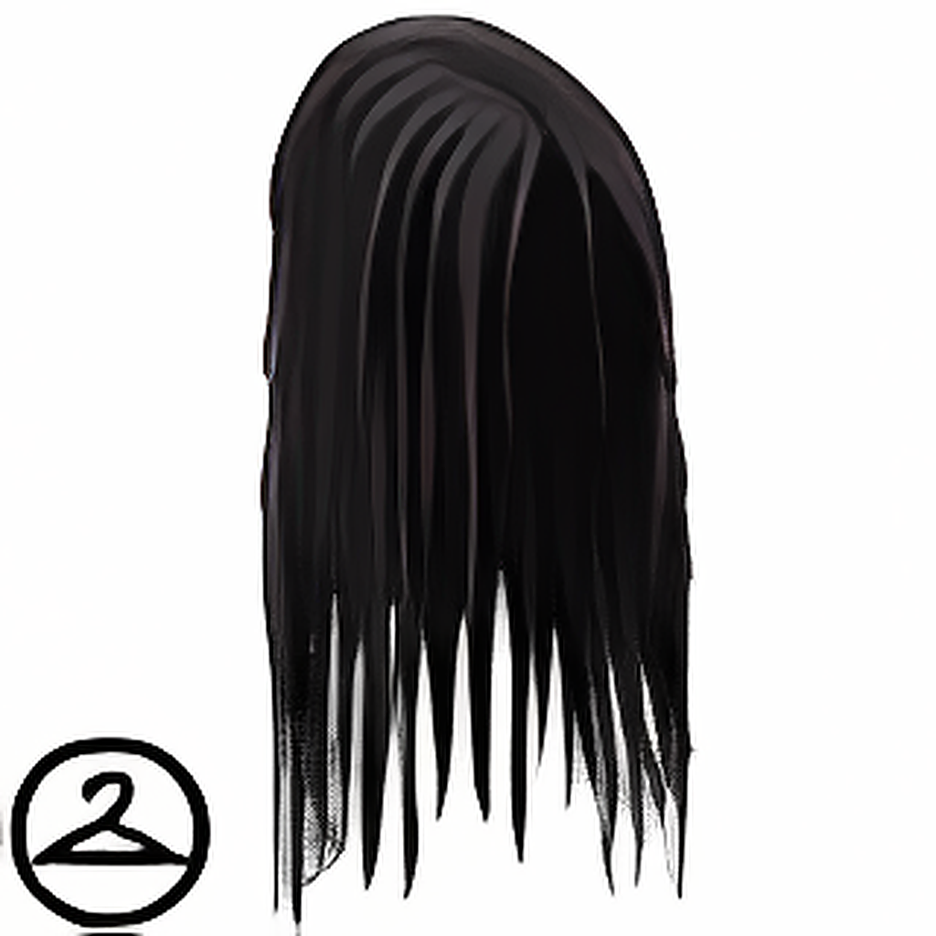 Long Black Spooky Wig