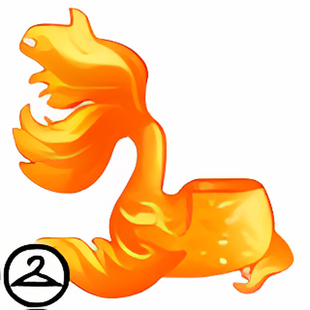 Sparkling Orange Goldy Petpet Tail