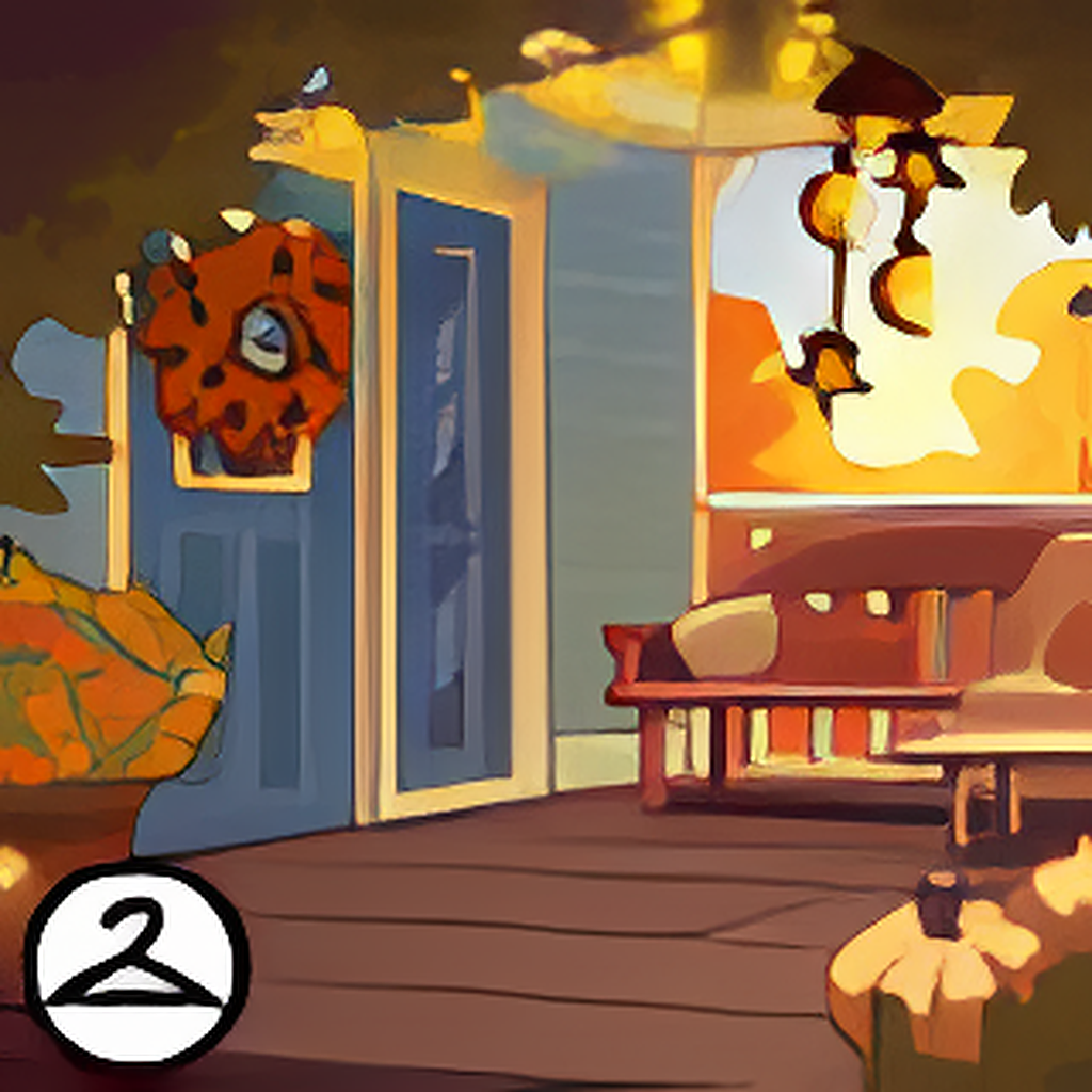 Cosy Spooky Porch Background