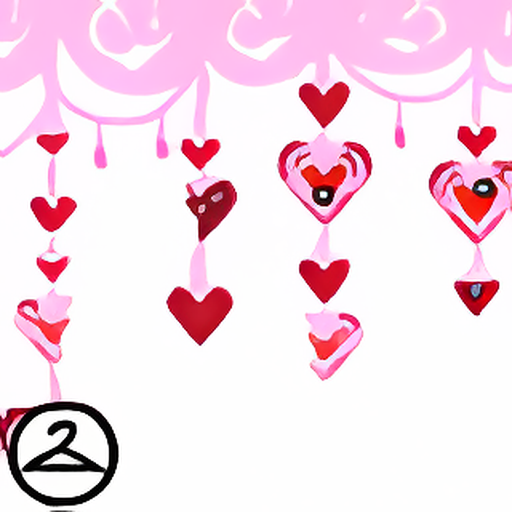 Dyeworks Red: Gothic Heart Valentine Garland