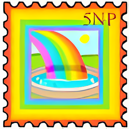 Super Bright Rainbow Pool Stamp