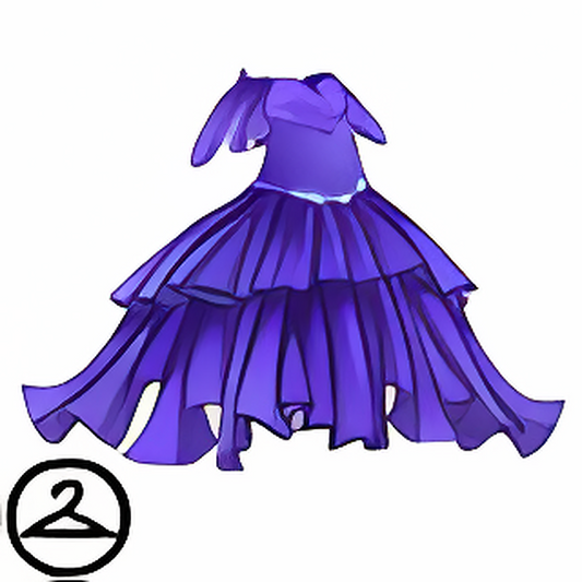 Dyeworks Deep Purple: Maraquan Peach Ruffled Gown