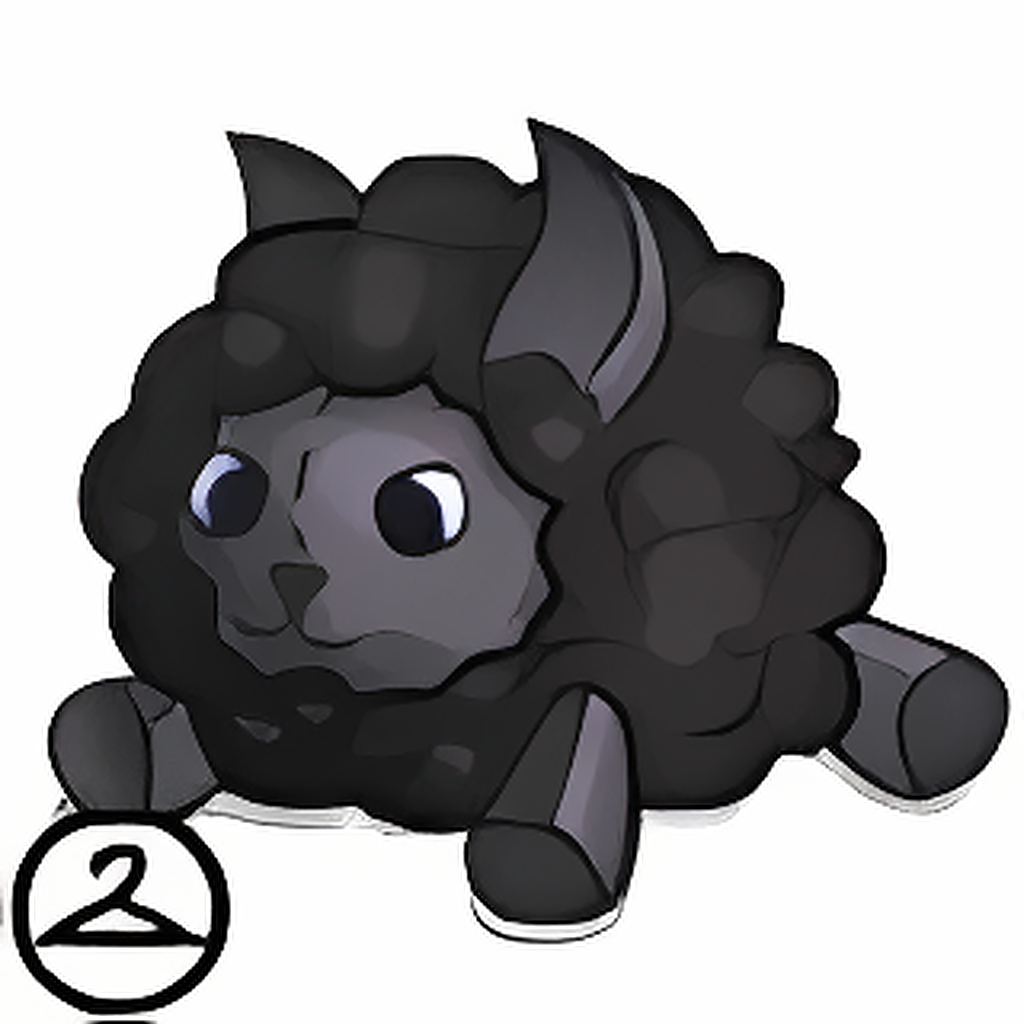 Dyeworks Black: Baby Babaa Plushie