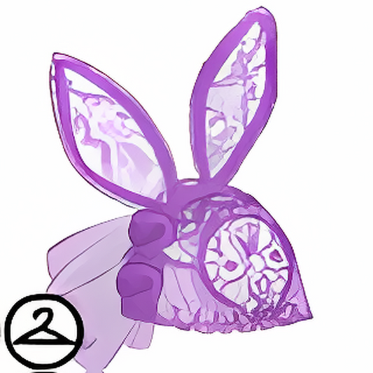 Dyeworks Purple: Gothic Snowbunny Ears Headband