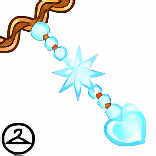Crystal Heart and Flower Garland