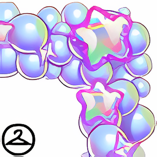 Iridescent Star Balloon Garland