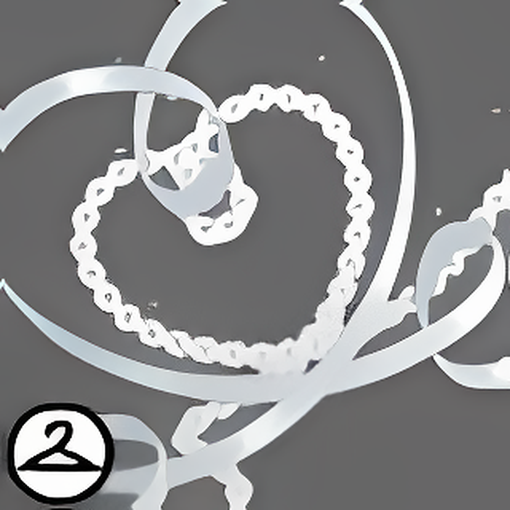 MME33-S5a: White Lace Heart Ribbon Trinket