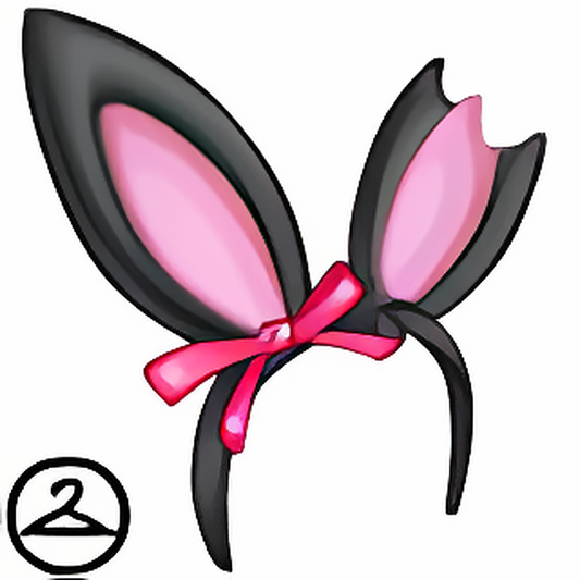 Dyeworks Black: Bitten Snowbunny Ears Headband